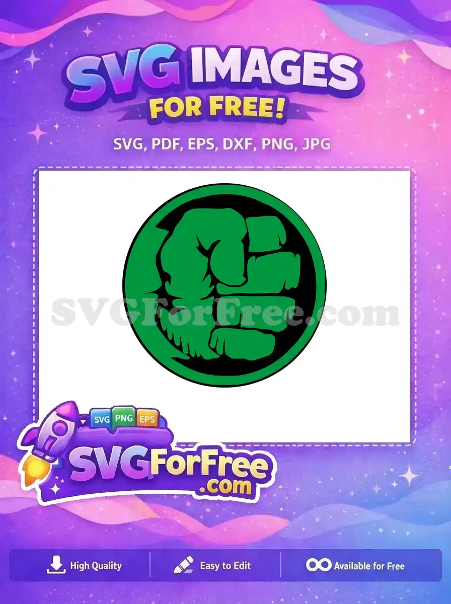 Free Green Fist Free Smash Detail Hulk Free SVG