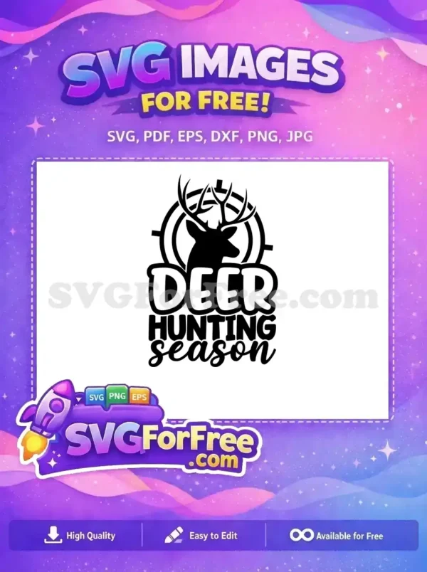 Free Antler Silhouette Free Deer Hunting Season Quote Free SVG