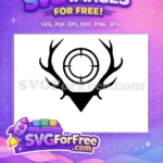 Free Deer Antlers Free Crosshair Hunting Free SVG - Instant Download