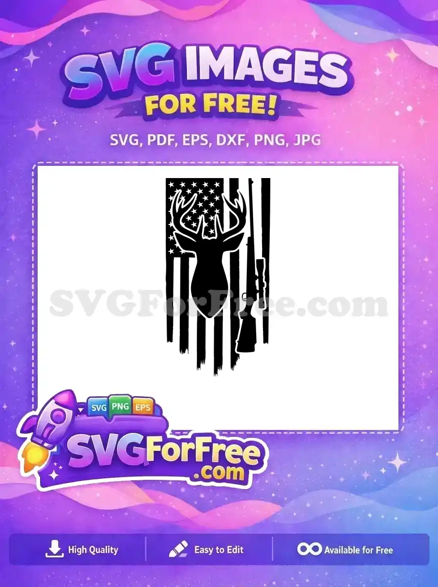 Free Deer Antlers Free Rifle Hunting American Free SVG