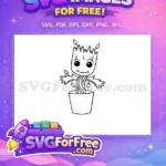 Free Baby Groot Pot Free Twig Arms I Am Groot Free SVG - Instant Download