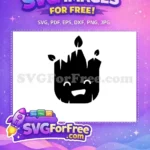Free Smiling Groot Free Black Silhouette Guardians Free SVG - Instant Download