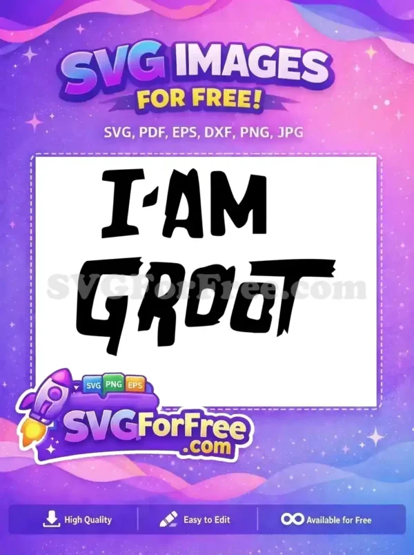 Free Bold Font Free I Am Groot Movie Free SVG