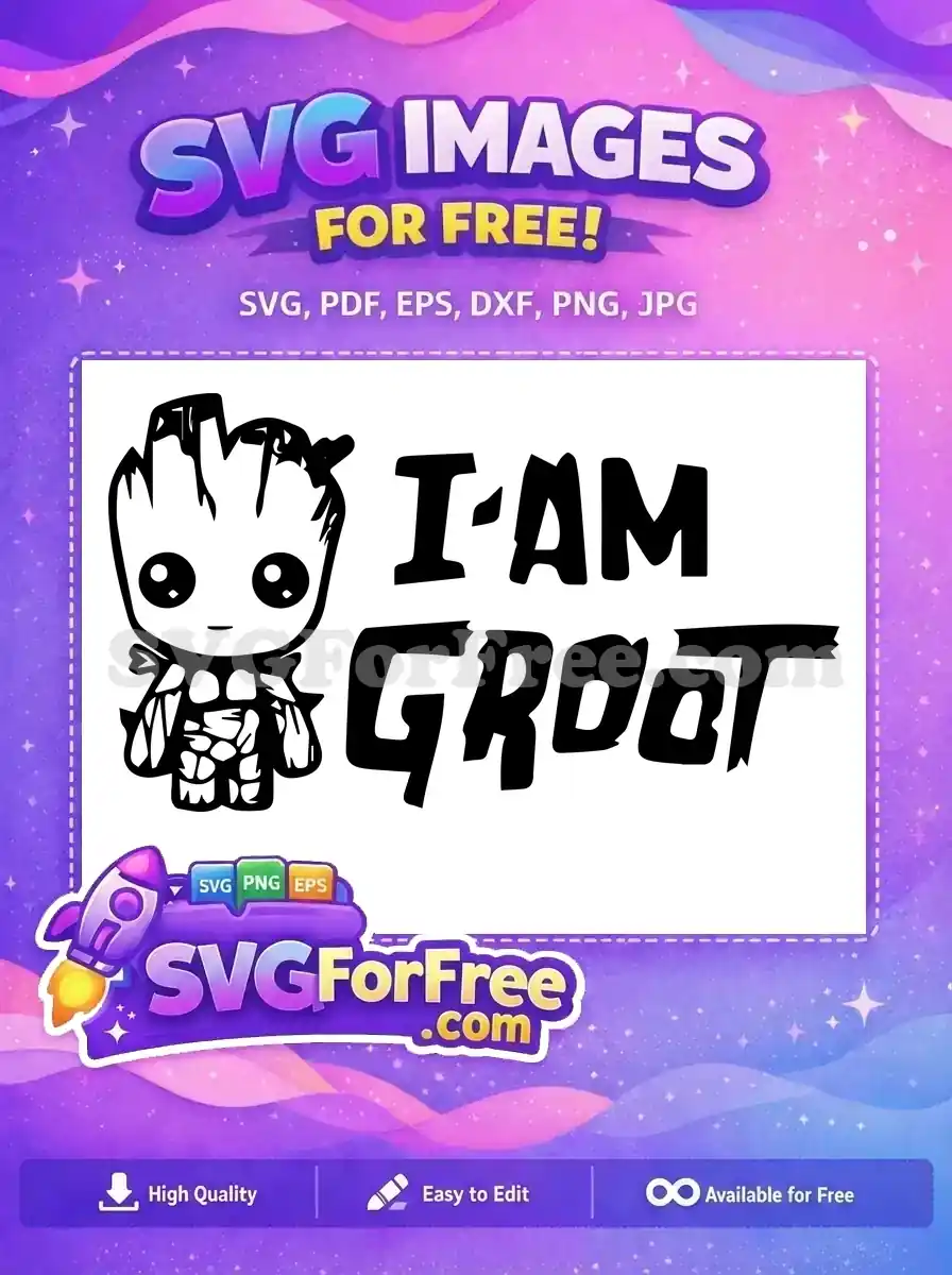 Free Baby Groot Face Free Cute Eyes I Am Groot Free SVG