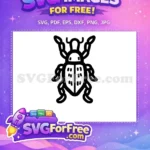 Free Black Outline Beetle Free Insect Vector Free SVG - Instant Download