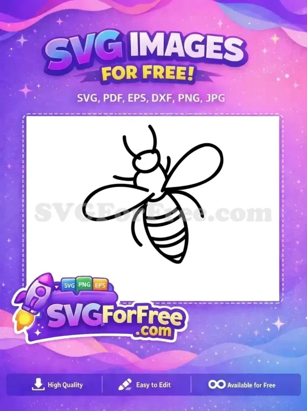 Free Striped Body Free Winged Insect Insects Free SVG