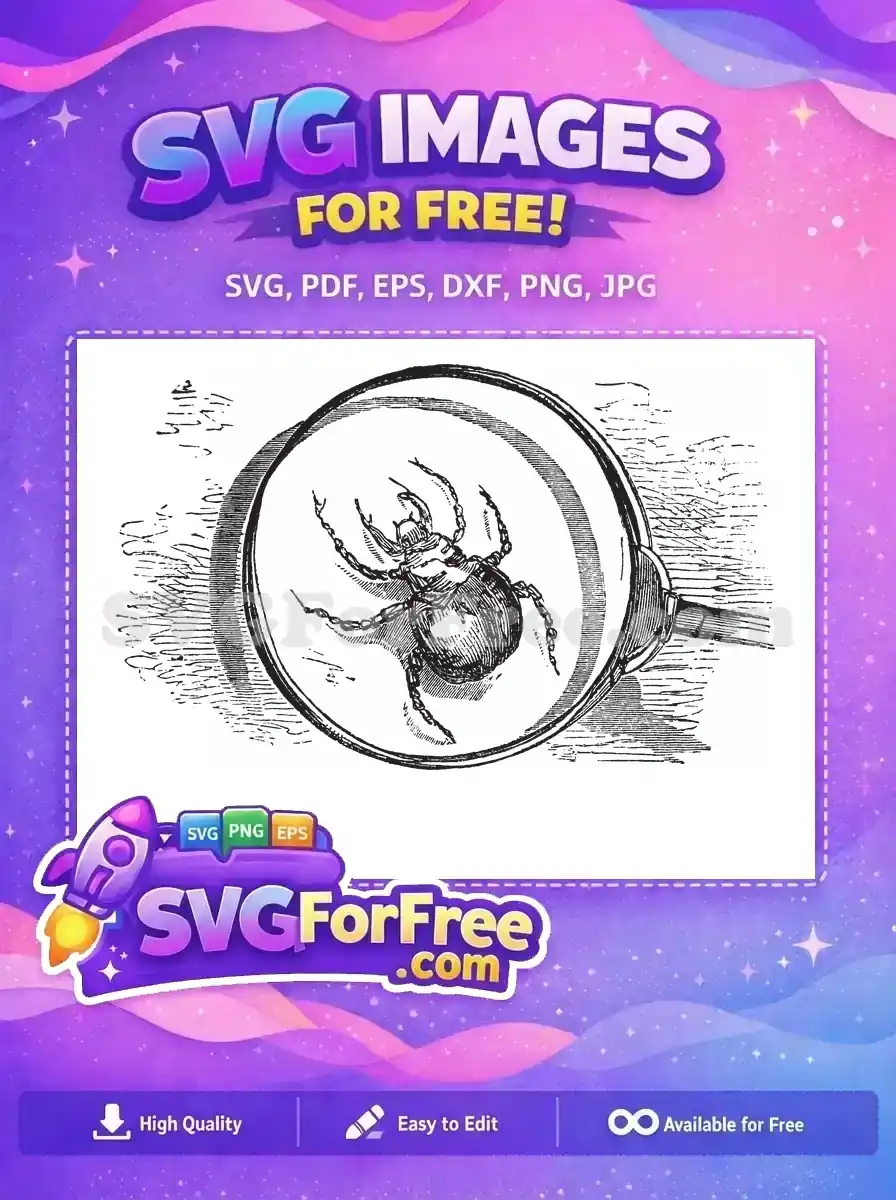 Free Detailed Tick Free Magnifying Glass Insects Free SVG