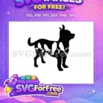 Free White Birds on Branch Free Dog Silhouette Free SVG - Instant Download