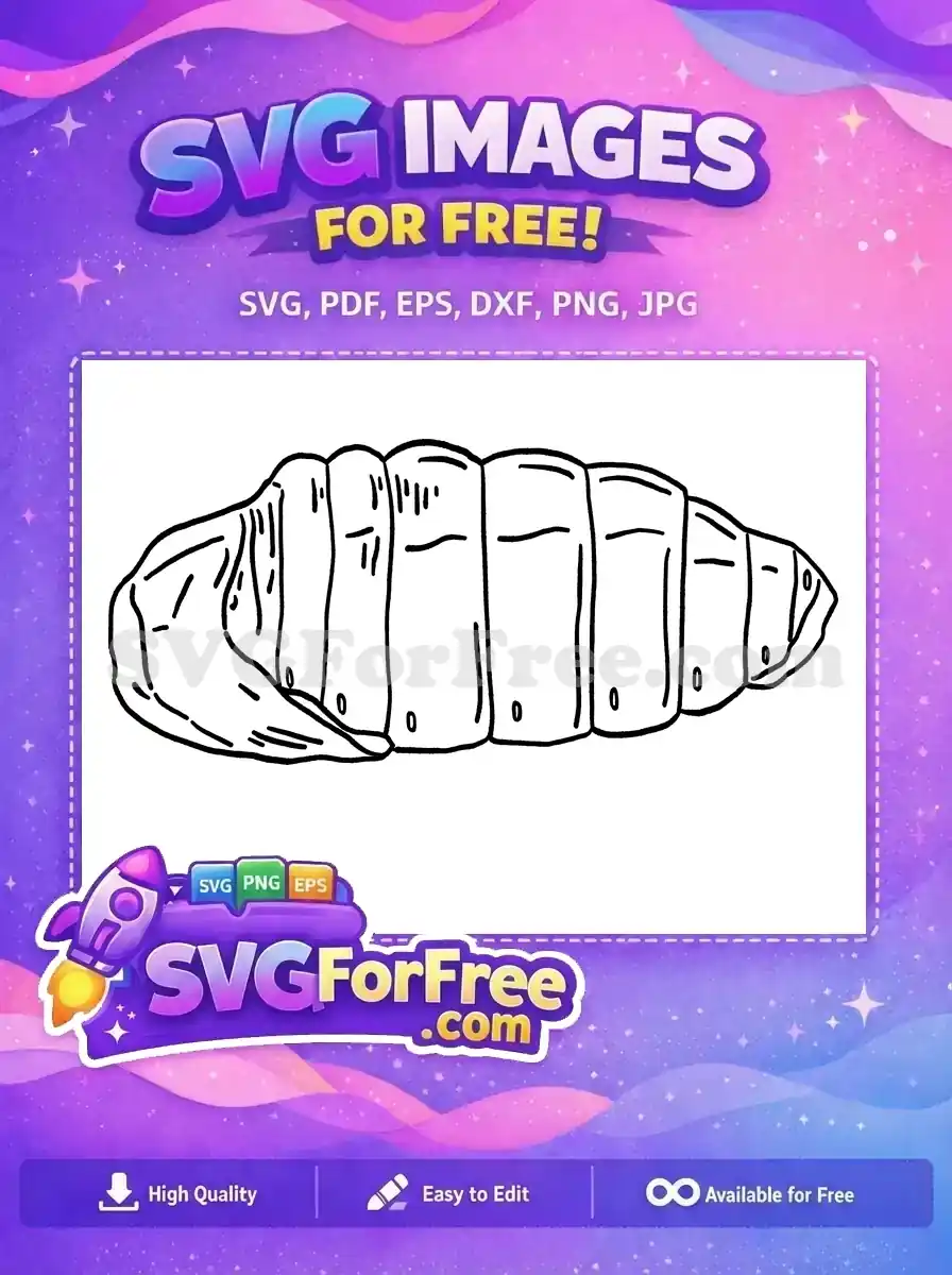 Free Black Outline Free Pupa Stage Insects Vector Free SVG