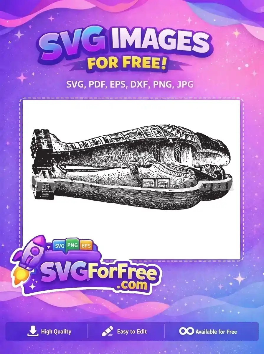 Free Engraved Sarcophagus Free Ancient Coffin Mummy Free SVG