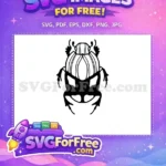 Free Black Scarab Beetle Free Insect Vector Animal Free SVG - Instant Download