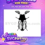 Free Stag Beetle Antennae Free Insect Silhouette Bugs Free SVG - Instant Download