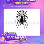 Free Insect Detailed Free Bug Line Art Simple Free SVG - Instant Download