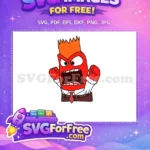 Free Red Angry Expression Free Orange Hair Inside Out Free SVG - Instant Download