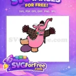 Free Pink Elephant Plaid Jacket Free Heart Nose Inside Out Free SVG - Instant Download
