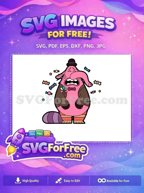 Free Crying Bing Bong Free Flower Bowtie Inside Out Free SVG