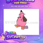 Free Pink Elephant Bowler Free Striped Socks Inside Out Free SVG - Instant Download
