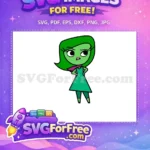 Free Disgust Sarcastic Expression Free Green Dress Inside Out Free SVG - Instant Download
