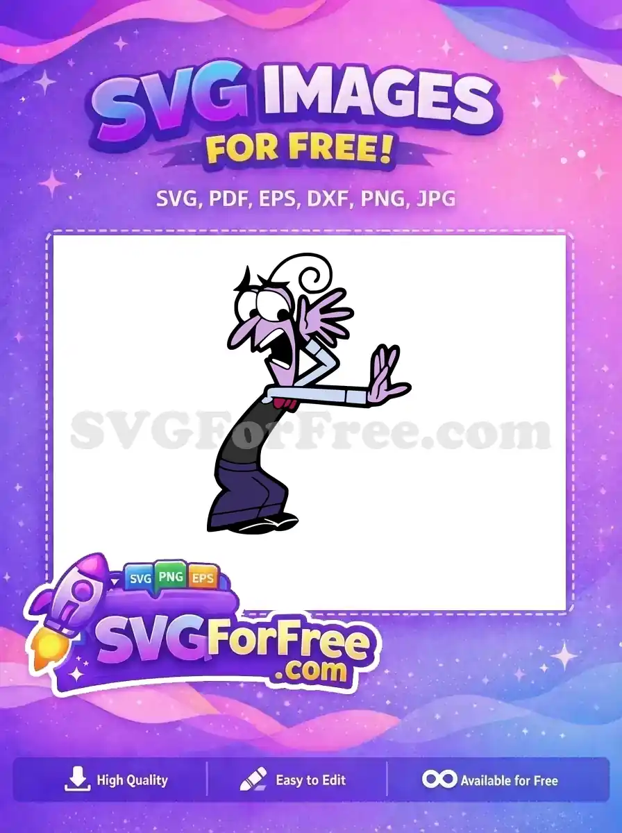 Free Purple Fear Scared Expression Free Inside Out Movie Free SVG