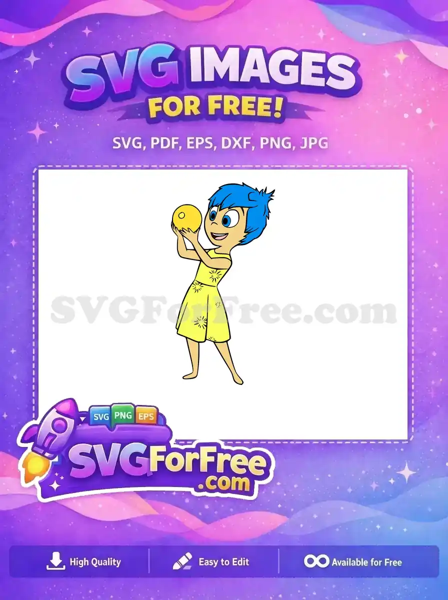 Free Joyful Expression Free Yellow Dress Inside Out Free SVG 1