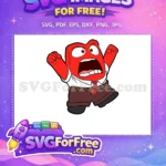 Free Red Angry Expression Free White Shirt Inside Out Free SVG - Instant Download