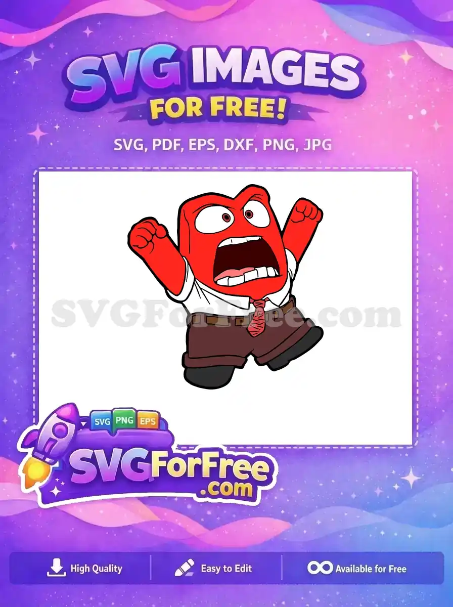 Free Red Angry Expression Free White Shirt Inside Out Free SVG