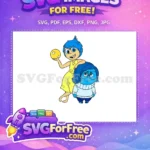 Free Joy with Ball Free Sadness with Glasses Inside Out Free SVG - Instant Download