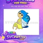 Free Joyful Tan Girl Free Depressed Blue Girl Inside Out Free SVG - Instant Download