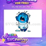 Free Crying Expression Free Blue Character Inside Out Free SVG - Instant Download