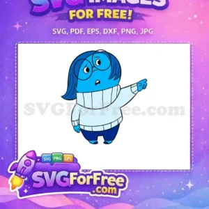 Free Blue Hair Free Pointing Finger Inside Out Free SVG 1