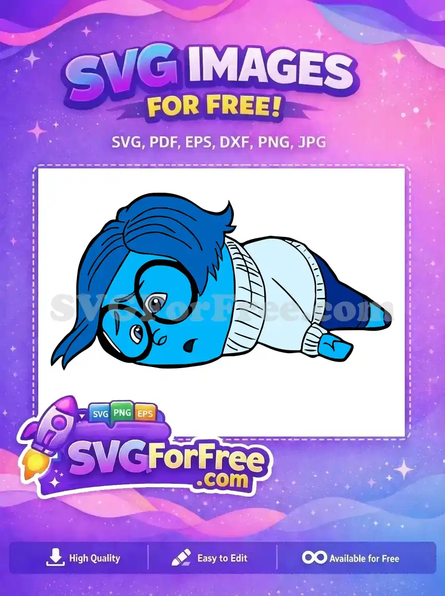 Free Sad Expression Free Glasses Detail Inside Out Free SVG