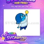 Free Blue Hair Free Sadness Emotion Inside Out Free SVG - Instant Download