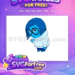 Free Sadness Character Free Blue Hair Inside Out Free SVG - Instant Download