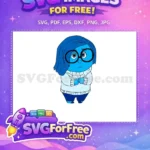 Free Sad Eyes Free Blue Hair Inside Out Free SVG - Instant Download