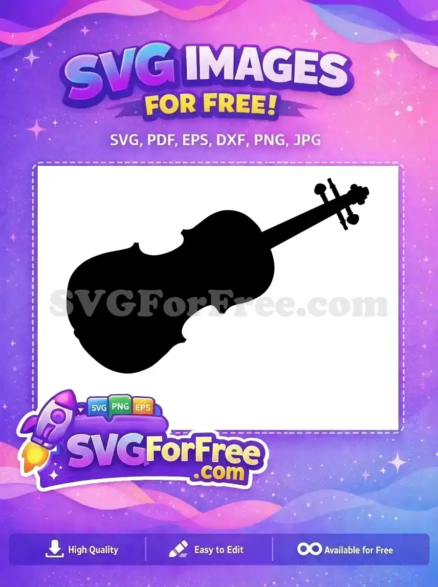 Free Elegant Violin Free Musical Instrument Silhouette Free SVG