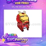 Free Reindeer Antlers Free Red Gold Iron Man Free SVG - Instant Download
