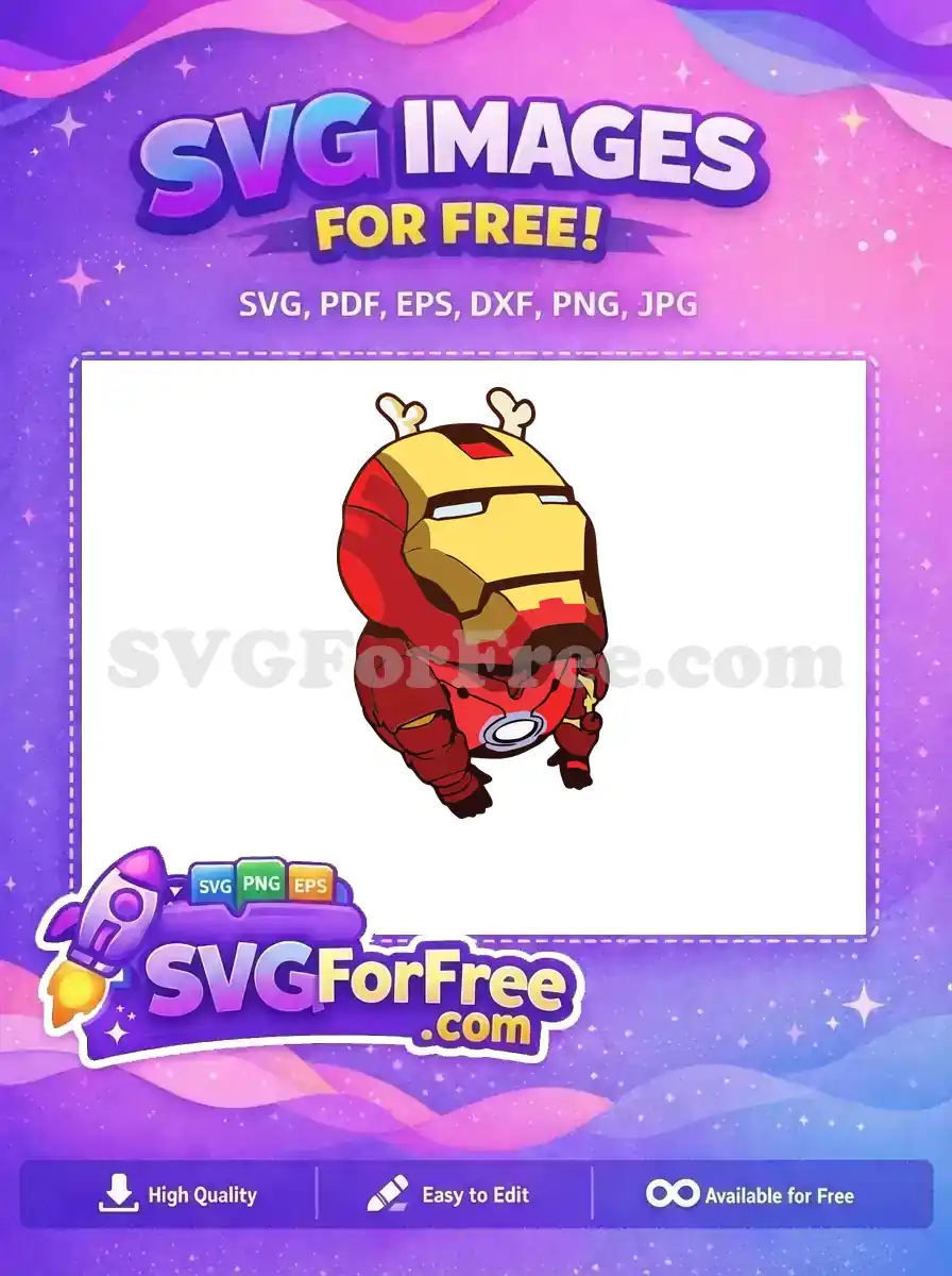 Free Reindeer Antlers Free Red Gold Iron Man Free SVG