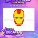 Free Red Yellow Mask Free Blue Eyes Iron Man Free SVG - Instant Download