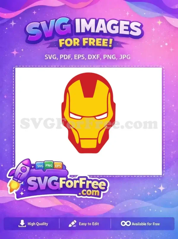 Free Red Gold Mask Free Iron Man Disney Free SVG