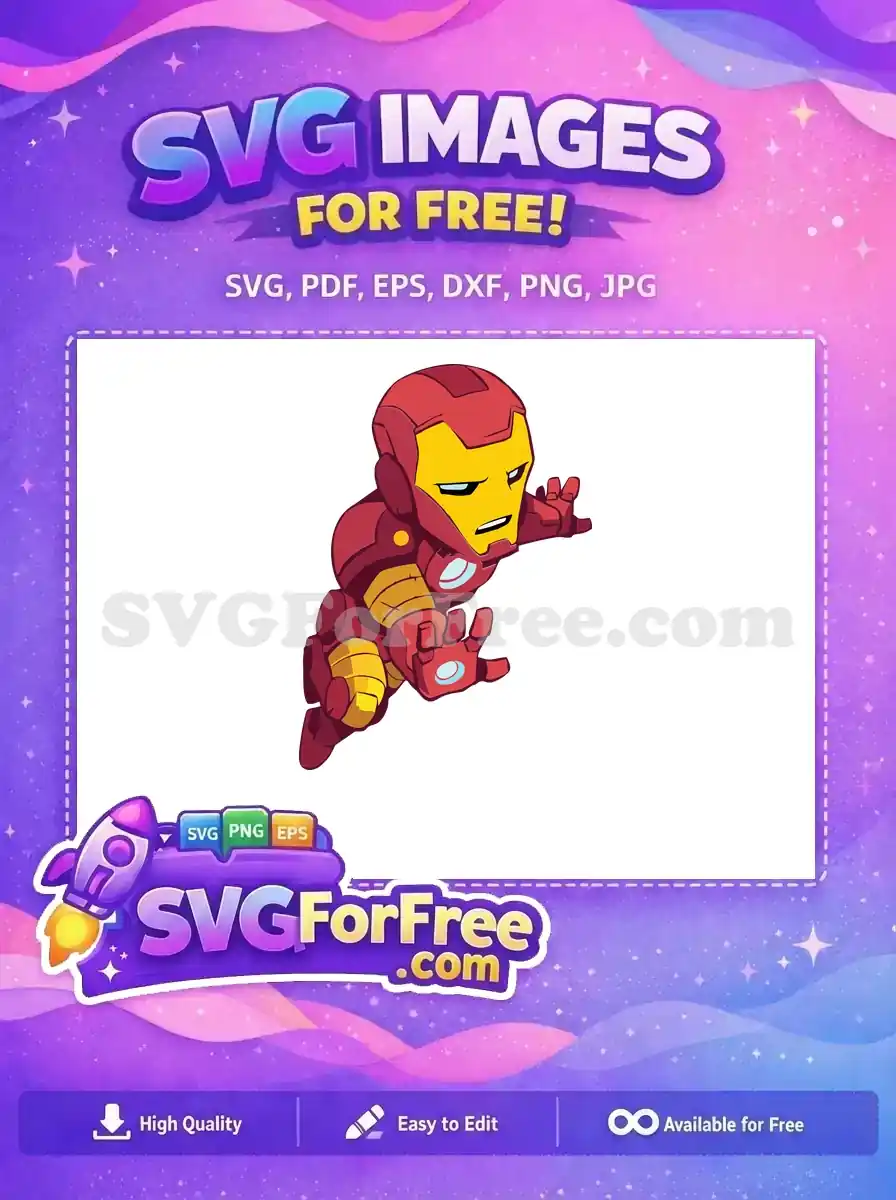 Free Red IronMan Free Disney Character Avengers Free SVG