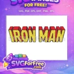 Free Red Yellow Letters Free Iron Man Title Free SVG - Instant Download