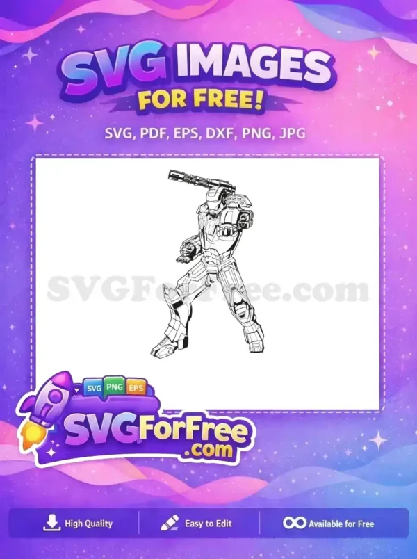 Free War Machine Armored Free Disney Movie Free SVG
