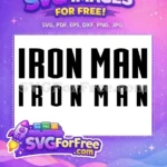 Free Iron Man Text Free Bold Font Avengers Free SVG - Instant Download