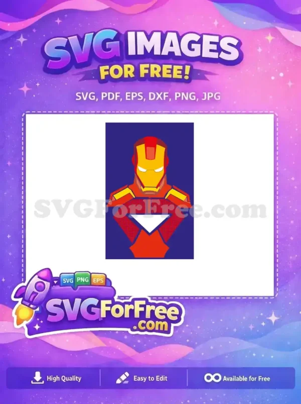 Free Gold Mask Free Red Armor Iron Man Free SVG 3