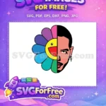 Free Cartoon Flower Free J Balvin Portrait Colorful Free SVG - Instant Download