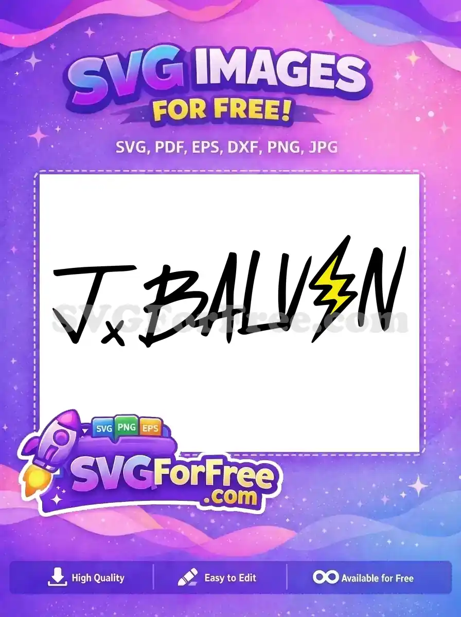 Free Yellow Lightning Free J Balvin Cartoon Free SVG