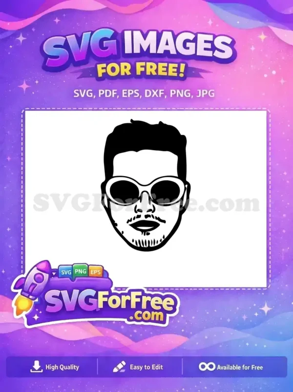 Free J Balvin Happy Free Cartoon Colorful J Balvin Free SVG