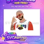 Free Red Glasses Free Guess Shirt J Balvin Free SVG - Instant Download