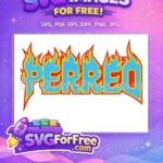 Free Blue Perreo Flames Free J Balvin Cartoon Free SVG - Instant Download