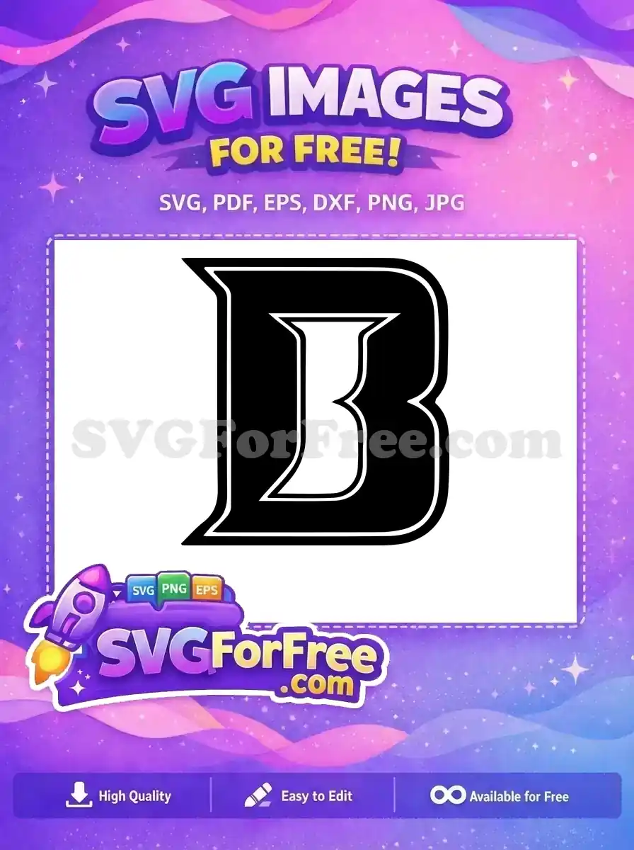 Free Black White Initial Free Letter B J Balvin Free SVG